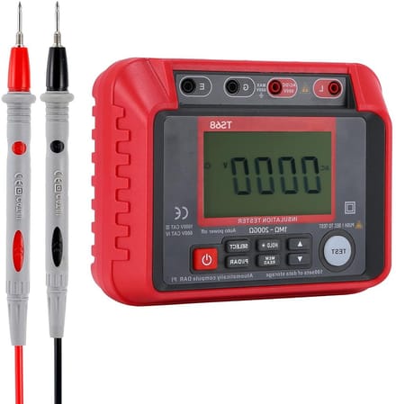 Isolatieweerstandstester - Megohmmeter Meter - Elektrisch Testen - DAR PI Index - 200GΩ Bereik - Zwart