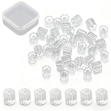 Dailygoods - 300 Stuks Silicone Oorbelruggen Transparant