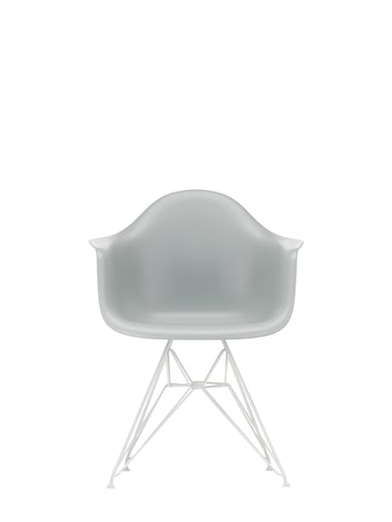 Vitra DAR Eames Plastic Armchair - lichtgrijs RE - wit