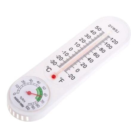 Buiten Temperatuurmeter - Weerstation Buiten - Tuin Kamer - Verticale Montage - 23x6cm - Wit