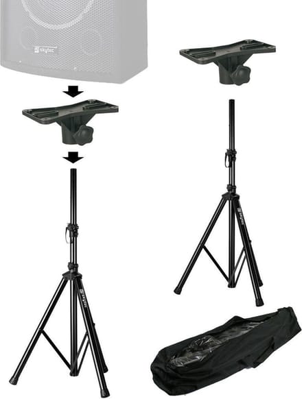 Speakerstandaards met plateaus - complete set