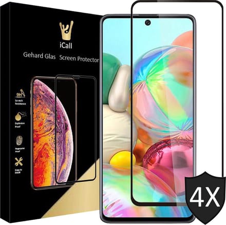 Screenprotector geschikt voor Samsung A71 - 4x FullGuard Screen Protector