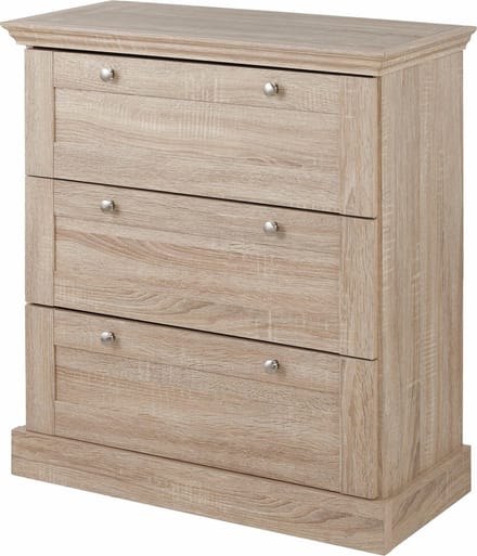 Binz-Commode - 3-deurs 3-laden - Eiken