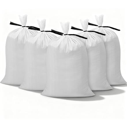Lege Zandzakken, 100 Stuks 40 x 66 cm, Heavy Duty Zandzakken met Bindbanden, 22,6 kg Capaciteit Geweven Polypropyleen Zandzakken, Scheurbestendig &