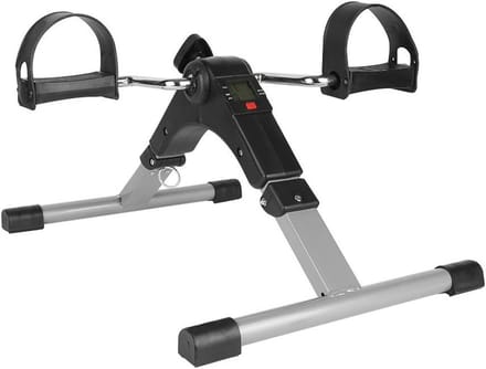 Mini Hometrainer - Pedaal Trainer - Actieve Revalidatie - Inklapbaar Display - 33 x 26 x 37 cm - Zwart Zilver