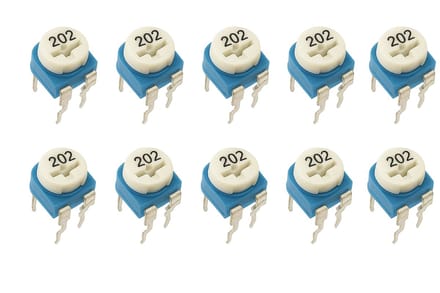 Weerstand regelbaar 2K Ohm RM-065 Trimpot Trimmer Potentiometer 10-stuks RM065-202