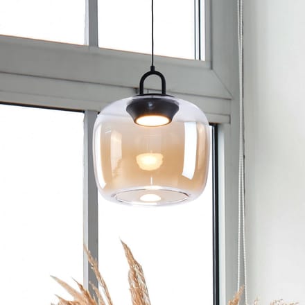 LumenXL Hanglamp - amber glas - verloop Zahra - 3-staps dimbaar
