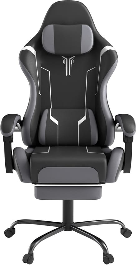ACXIN Gaming Stoel Ergonomisch - Met Massage & Voetensteun - Zwart-Grijs-Wit