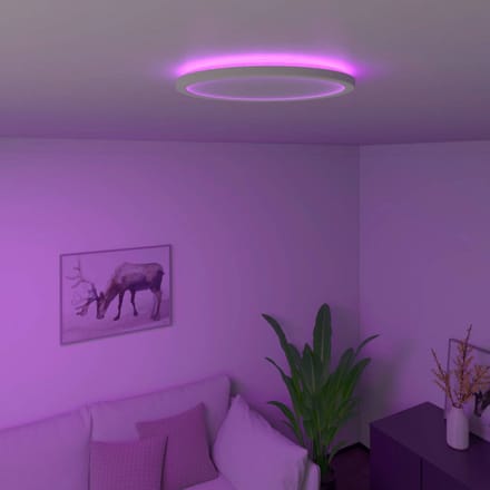 Calex Halo Slimme Plafonnière - Smart Plafondlamp 30cm - RGB en Warm Wit Licht - Wit