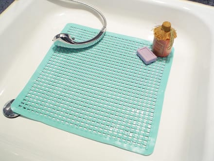 Papillon antislip douchemat noppen Aqua Blauw - 53x53 cm pvc
