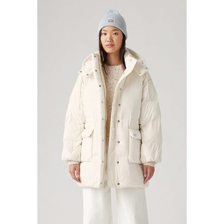 Levi's Mid Puffer Coat In Ecru Taglia: L | Parka Outlet | Donna | Marrone