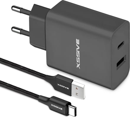 Snellader - 1 Meter - Geschikt voor iPhone 15, 16 en Samsung Galaxy - USB-C Adapter met USB-A naar USB C Kabel