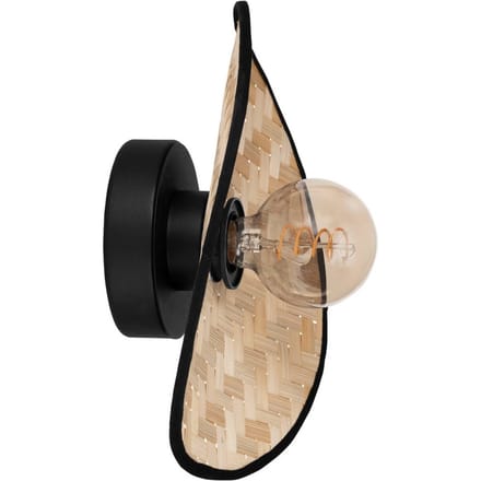 EGLO Marywell Wandlamp - E27 - 30 cm - Zwart/Bruin - Hout