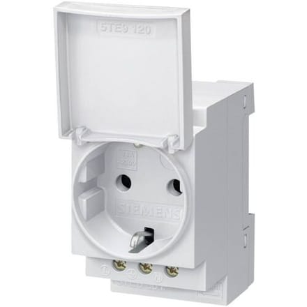 Siemens 5TE6801 - DIN-rail contactdoos - met klapdeksel - Grijs
