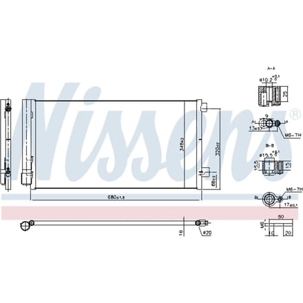 Condensator, airconditioning NISSENS 941203