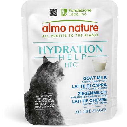 Voordeelpakket: 24x50g Almo Nature HFC Hydration Help geitenmelk natvoer voor katten