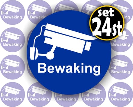 Jerma-Camerabewaking sticker-Set 24 stuks-Binnen Buiten-UV bestendig