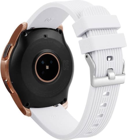 KELERINO. Siliconen bandje geschikt voor Samsung Galaxy Active / 42 MM - Wit