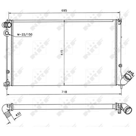 Radiator, motorkoeling NRF 58019