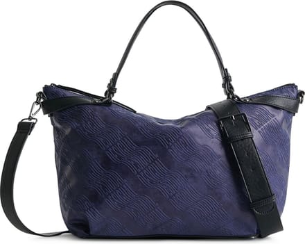 Desigual Handtas Schoudertas Accessoires Logorama Libia Hand Bag Blue Blauw