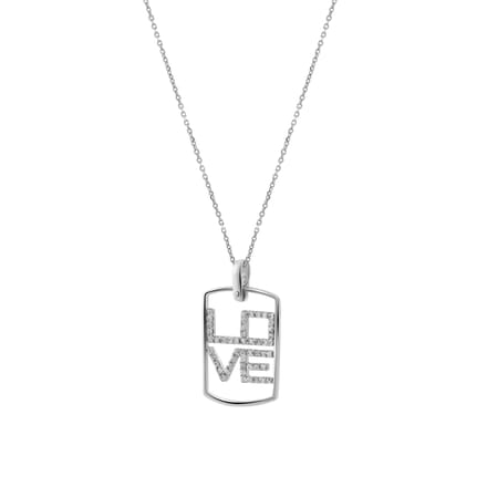 Orphelia Dames 925 Sterling Zilveren Hanger met Ketting - Wit ZH-4368