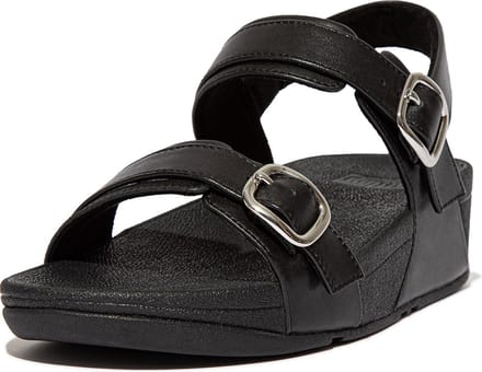 FitFlop Lulu Adjustable Sandal - Leather ZWART - Maat 39