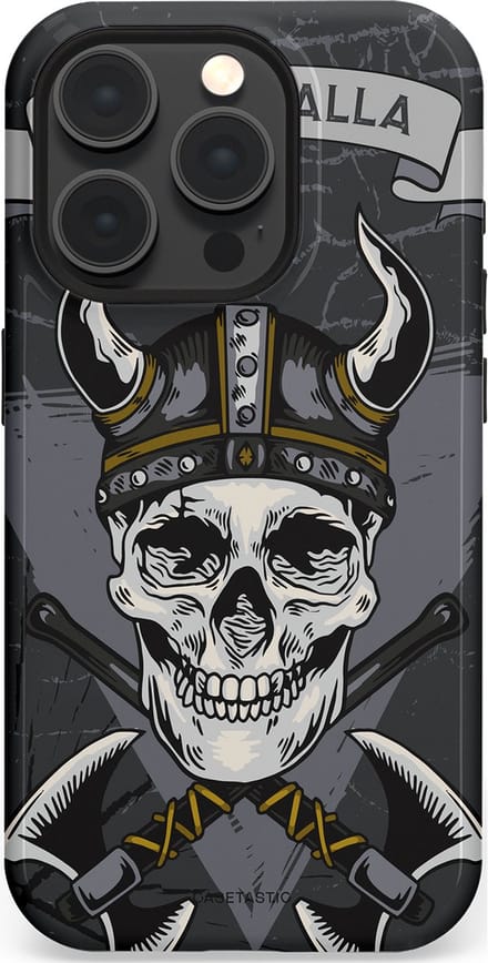 Casetastic hoesje geschikt voor Apple iPhone 15 Pro - MagSafe - Dubbellaagse bescherming - Valhalla - Fashion Case - Donkergrijs Grijs