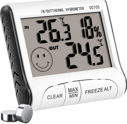 Dailygoody - Digitale Thermometer en Hygrometer met LCD Scherm - Binnen en Buiten Gebruik