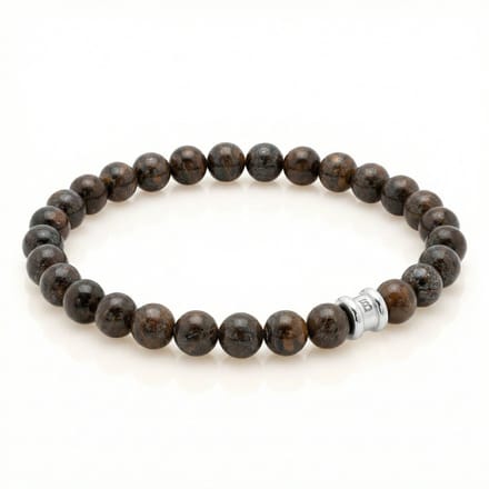 STEEL & BARNETT - Kralenarmband Heren - Essential - Bronziet - Maat L