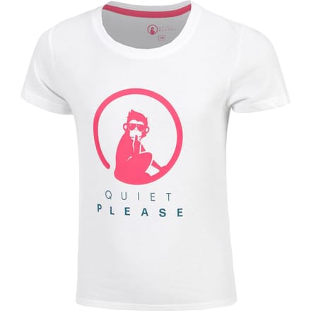 Quiet Please Create Baseline Logo T-shirt Meisjes-Wit,Pink