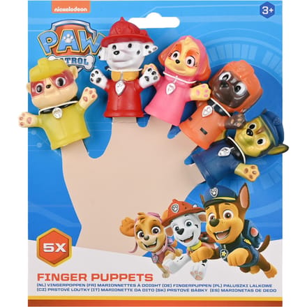 Nickelodeon Paw Patrol - Vingerpoppen Junior Siliconen - 5 Stuks