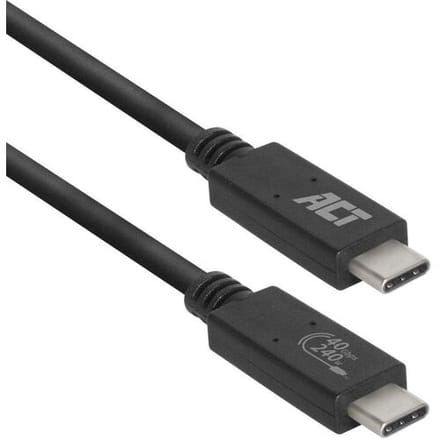 ACT Thunderbolt 4 Kabel | USB4® 40Gbps | C male - C male | USB-IF gecertificeerd | 80 cm | AC7451