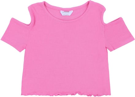 Roze blouse met uitsnijdingen