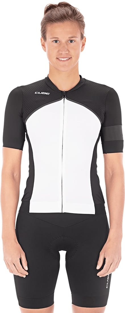 CUBE Fietsshirt BLACKLINE WS JERSEY S/S WHITE/BLACK L