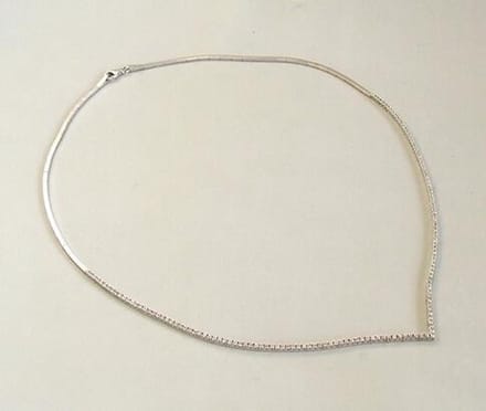 Wit gouden zirkonia collier