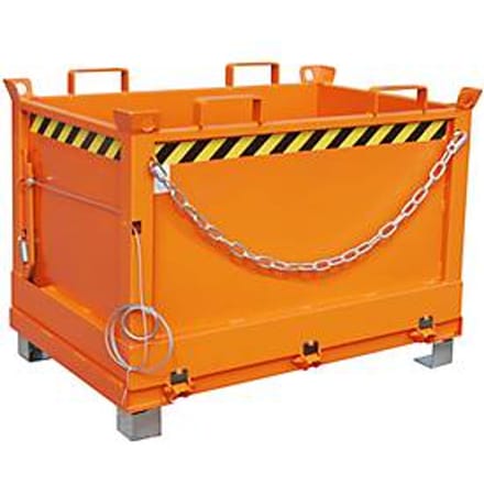 Bodemklepcontainer FB 500, L 800 x B 1200 x H 860 mm, oranje