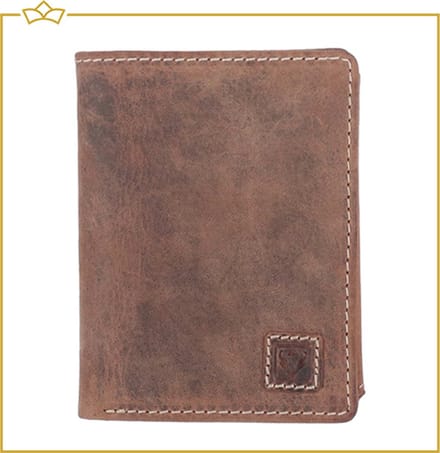 ATTREZZO® Portemonnee Heren - Bruin - 100% Leer