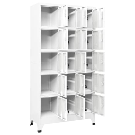 vidaXL - Lockerkast - 90x40x180 - cm - staal - lichtgrijs
