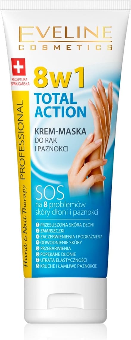 Eveline - Hand&Nail Therapy Total Action 8w1 krem-maska do rąk i paznokci 75ml