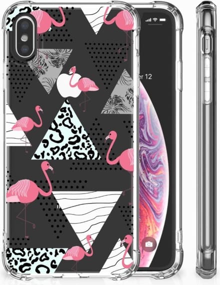 Apple iPhone X | Xs Case Anti-shock Flamingo Triangle