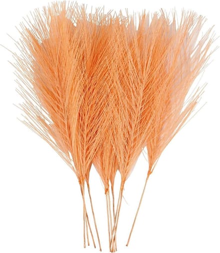 Creotime Kunstveren 15 X 8 Cm Polyester Oranje 10 Stuks
