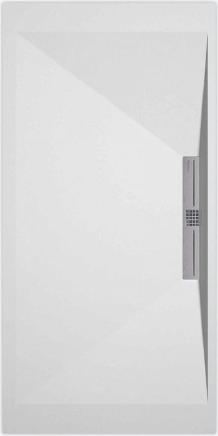 Sanifun douchebak Stone Side White Smooth 1000 x 900 S