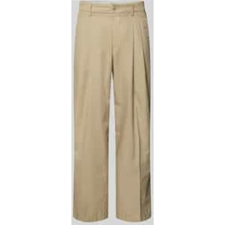 Stoffen broek met biezen en steekzakken model 'LEEK'