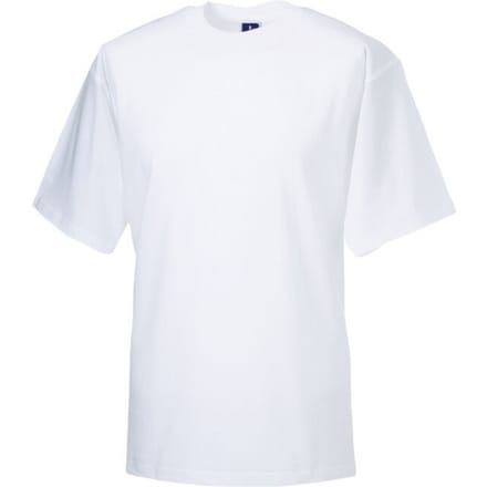 Russell Heren Organisch T-Shirt met korte mouwen (Wit)