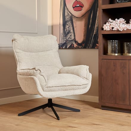 Starfurn - Fauteuil Vera - Wit - 83x115x59 cm