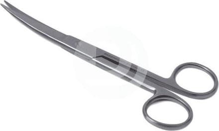 Chirurgische schaar SP/SP gebogen Lengte: 11 cm Medipharchem - RVS - Spitse gebogen punt - Spits / Spits gebogen