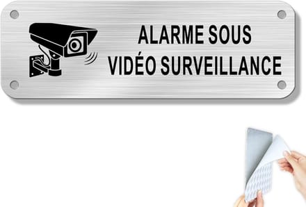 Aluminium Camerabewaking Zelfklevend Waarschuwingsbord Binnen en Buiten