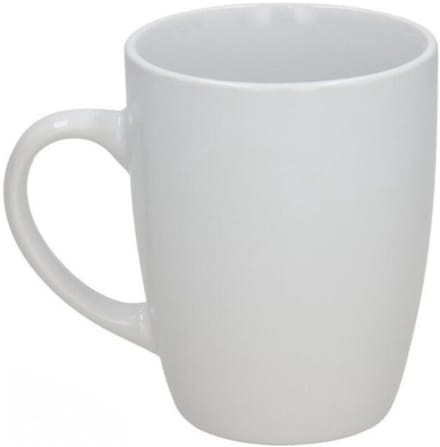 Gerimport Koffie / thee mok Mika - 1x stuks - wit - 360 ml - mokken - keramiek