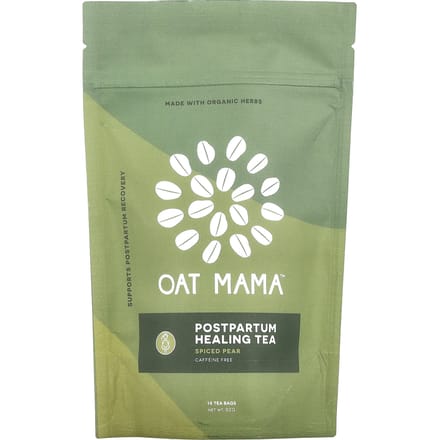 Oat Mama, postpartum healing tea, spicy pear, caffeine-free, 14 tea bags, 32g beige