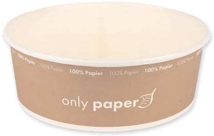 NATURE Star saladeschaal Only Paper, rond, 1.300 ml, bruin